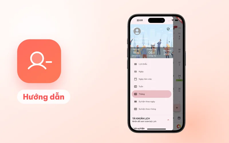 Hướng dẫn xoá tài khoản Lịch Âm Việt