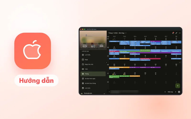 App lịch âm cho MacBook: xem ngày âm ngay trên thanh menu