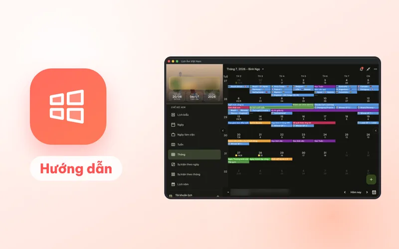 App lịch âm cho Windows 10, 11: ngày âm ngay dưới khay hệ thống